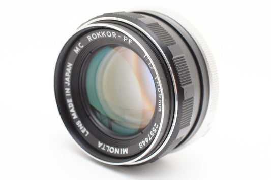 Minolta MC Rokkor PF 55mm f1.7 MF Standard Lens From JAPAN【Exc+3】