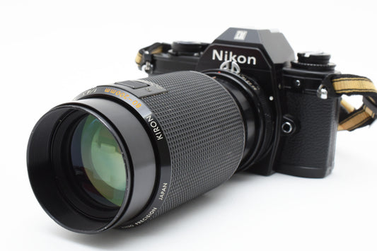 Nikon EM Black Film Camera Kiron 80-200mm F/4.5 Macro MC Lens【Exc+4】
