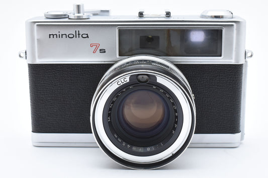 Minolta Hi Matic 7S Rangefinder Film Camera Rokkor PF 45mm f/1.8 Lens【Very Good】