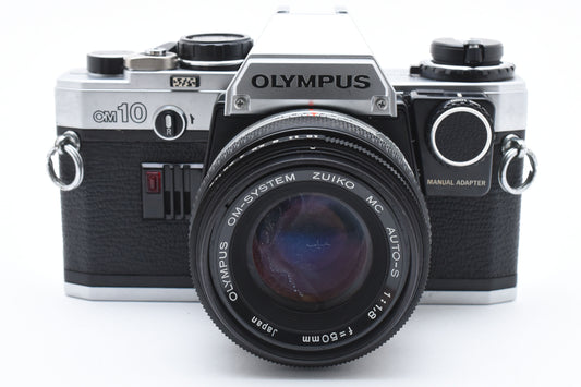 Olympus OM-10 Film Camera Zuiko MC Auto-S 50mm f/1.8 Lens From JAPAN【Exc+3】