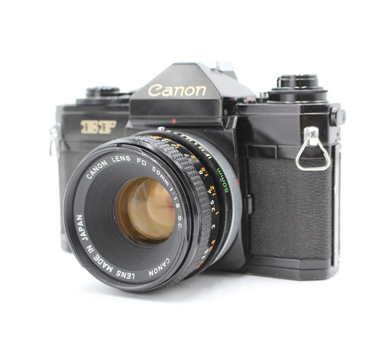 Canon EF Black 35mm SLR Film Camera FD 50mm F1.8 S.C. Lens from Japan【Exc+4】