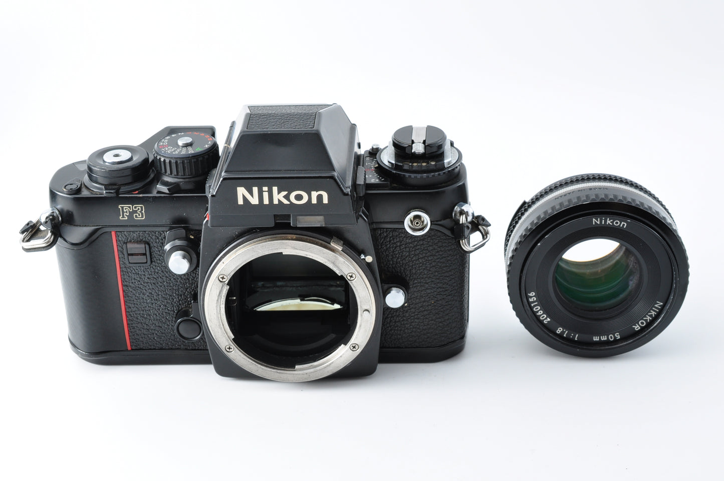 Nikon F3 Eyelevel SLR Film Camera 50mm f/1.8 Pancake Lens MF-14 JAPAN【Exc5+】