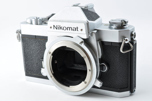 Nikon Nikomat FT2 SLR Film Camera Silver Non Ai Nikkor 50mm f/2 JAPAN【Exc3+】