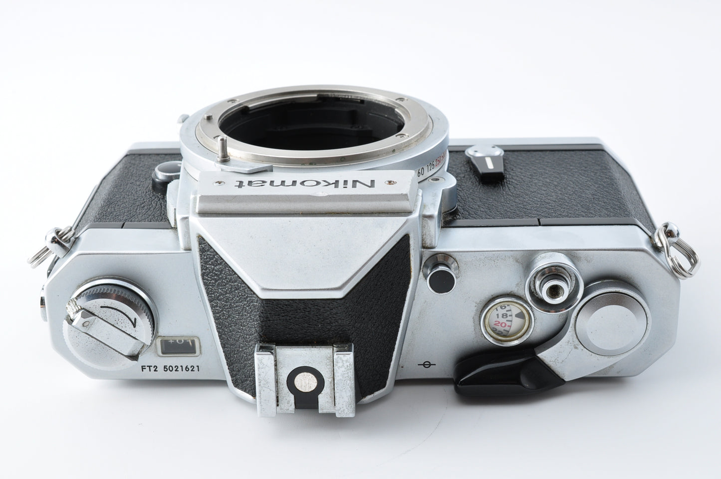 Nikon Nikomat FT2 SLR Film Camera Silver Non Ai Nikkor 50mm f/2 JAPAN【Exc3+】