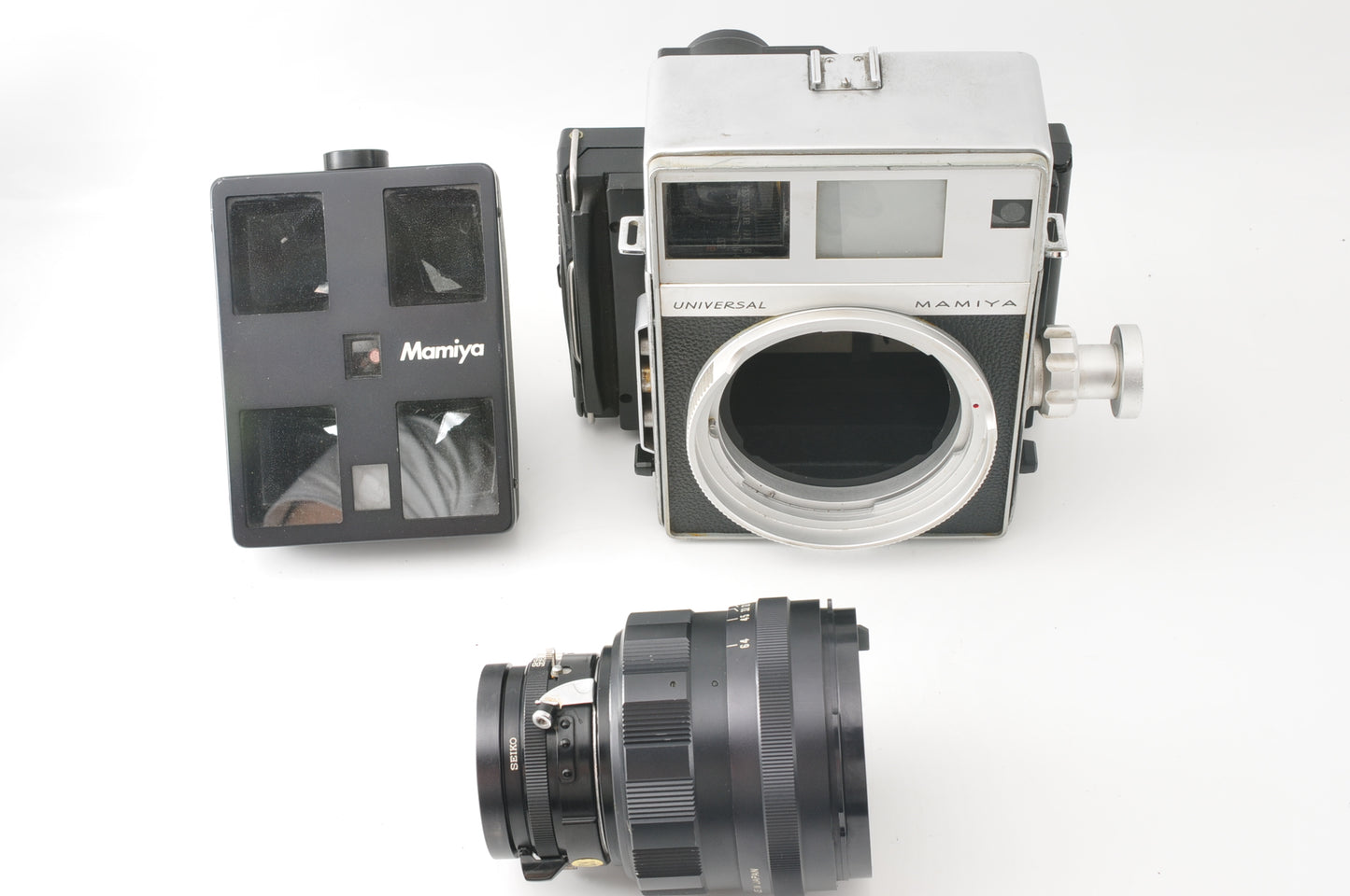 Mamiya Universal Press Sekor P 127mm f/4.7 Polaroid Back Photo Adapter【Exc4+】