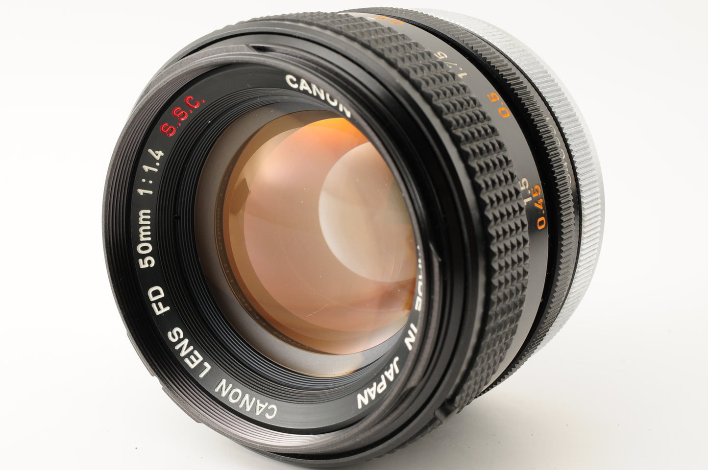 Canon EF SLR 35mm Film Camera Black FD 50mm F1.4 S.S.C. O Lens Japan【Exc5+】