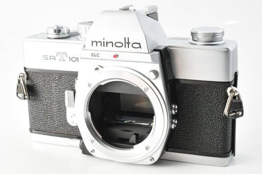 MINOLTA SR-T101 35mm Film Camera Silver MC ROKKOR-PF 58mm F1.4 Lens JAPAN【Exc5+】