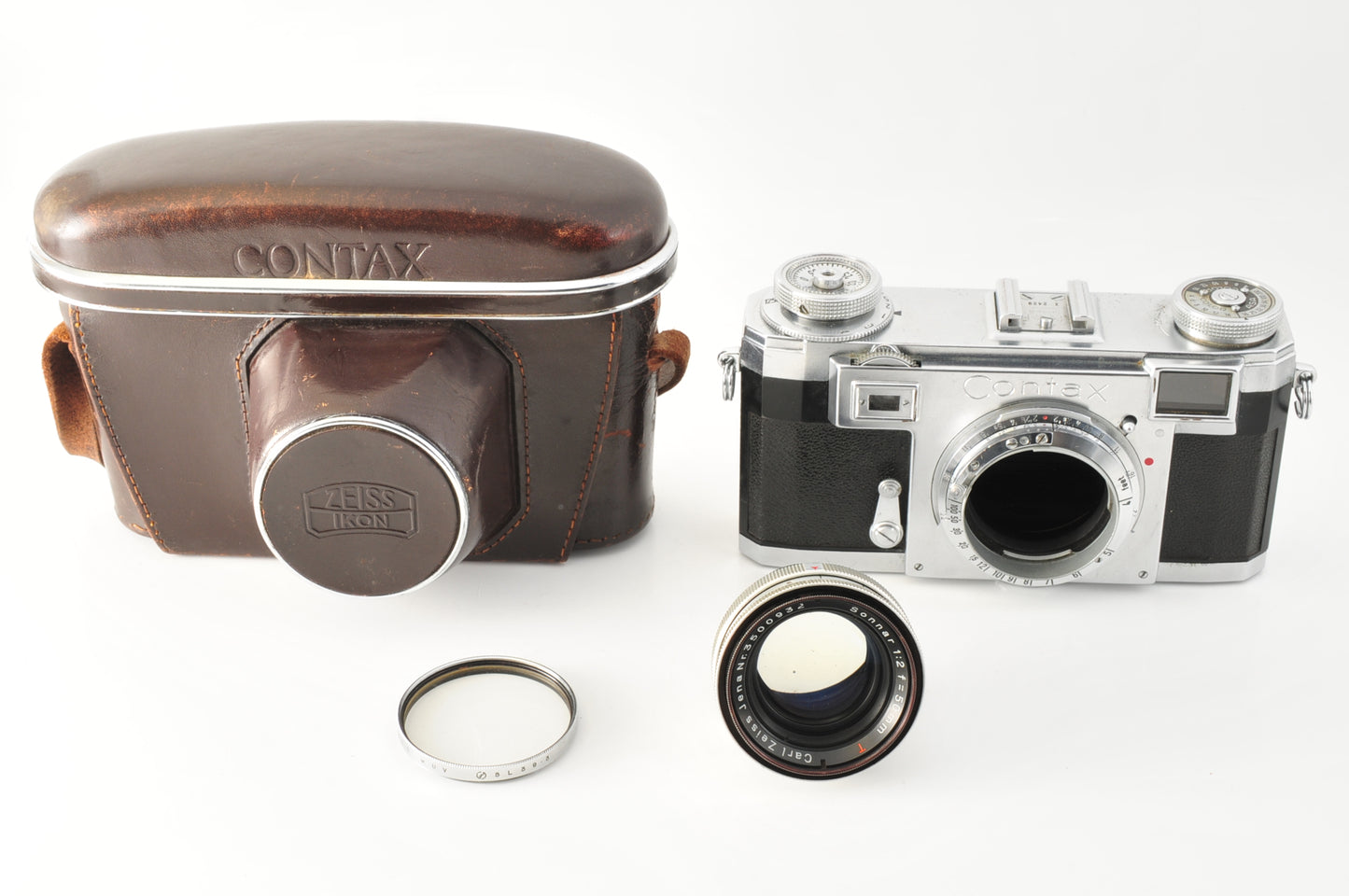 CONTAX ZEISS IKON ⅡRangefinder Carl Zeiss Jena Sonnar 50mm f/2 from JAPAN【Read】