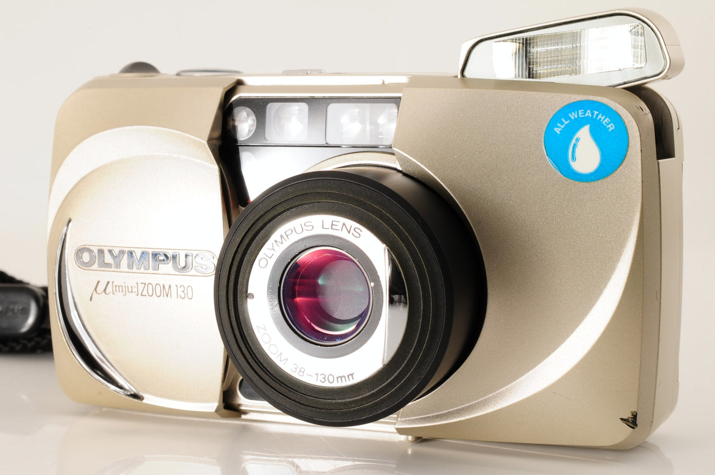 Olympus Mju μ Zoom 130 Gold Point & Shoot AF Film Camera JAPAN【Near Mint】