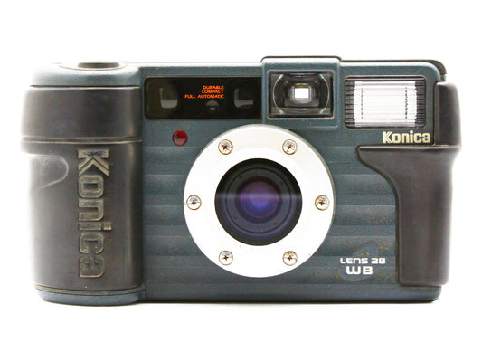 KONICA Genba kantoku LENS 28 WB Compact 35mm Film Camera from JAPAN【Exc+4】