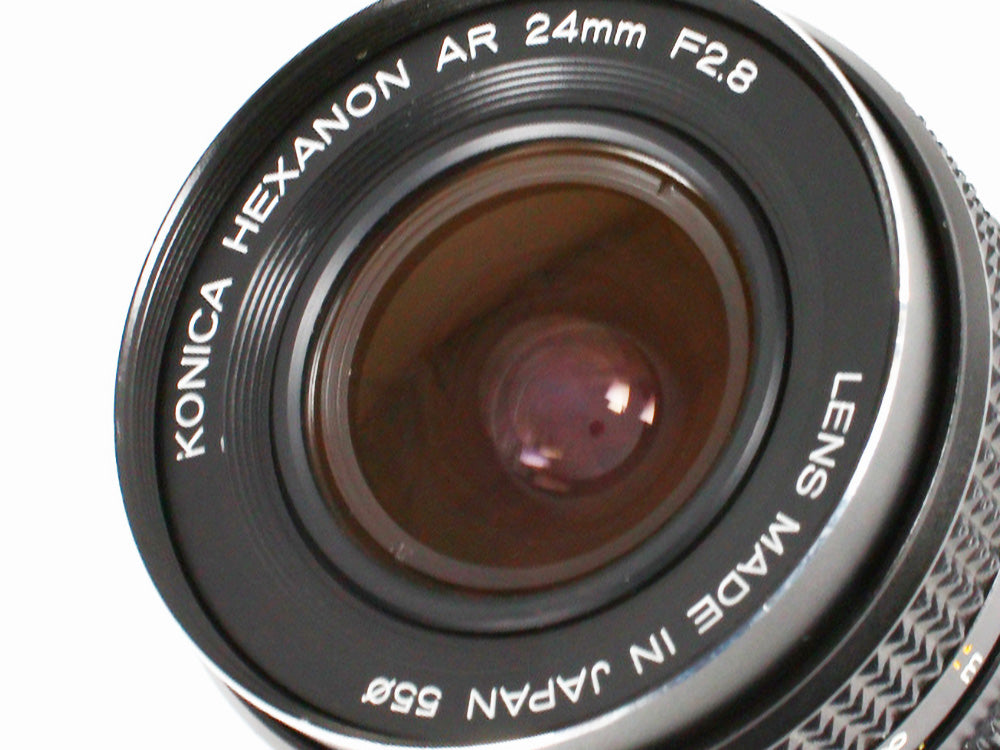 Konica Hexanon AR 24mm f/2.8 MF Lens adapter AR to Sony E mount JAPAN【Exc+5】