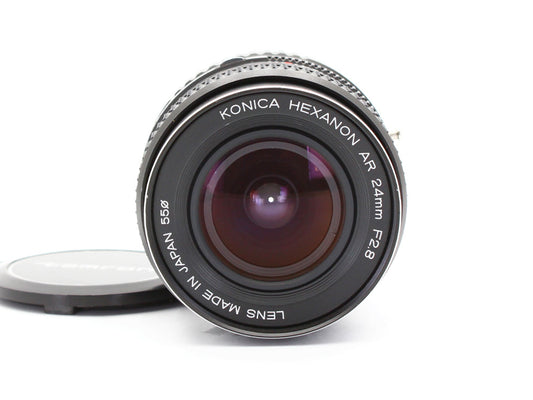 Konica Hexanon AR 24mm f/2.8 MF Lens adapter AR to Sony E mount JAPAN【Exc+5】
