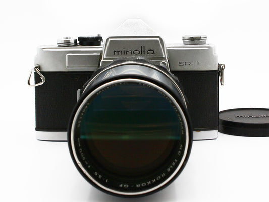 MINOLTA SR-1 SLR Film Camera MC TELE ROKKOR-QF 200mm f/3.5 Lens JAPAN【Exc+3】