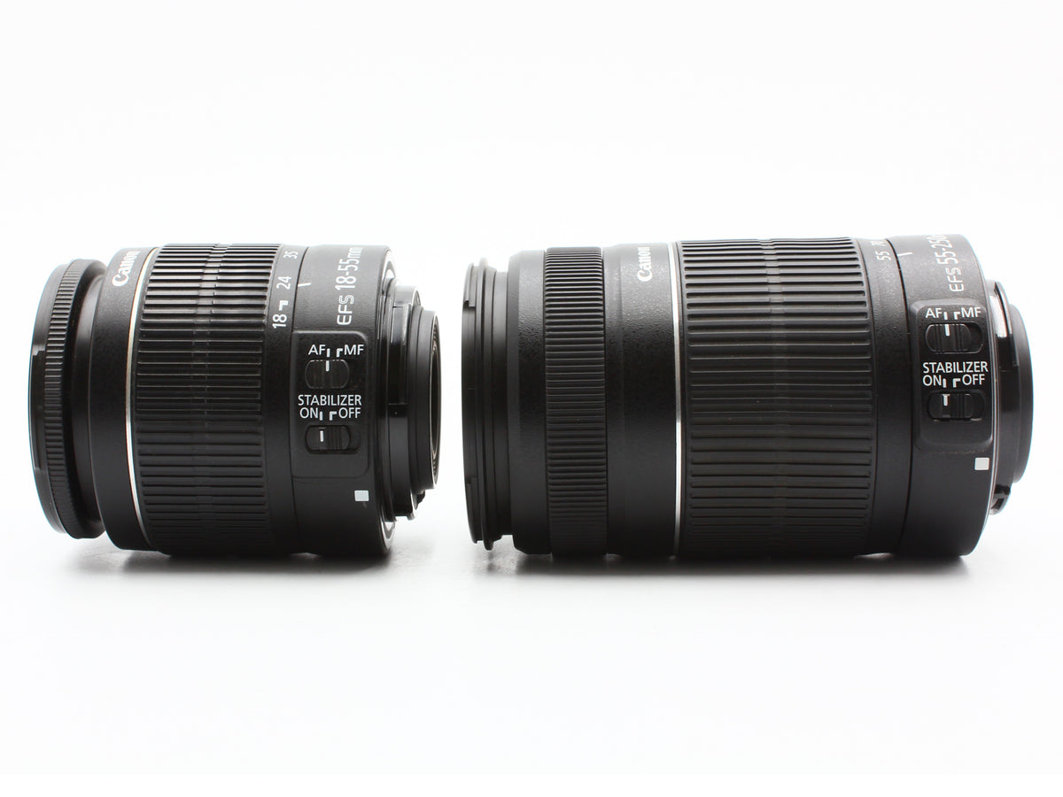 Canon EOS Kiss X50 DSLR Camera EF-S 18-55mm 55-250mm IS Lens 【Exc+3】