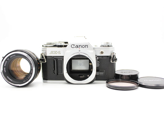 CANON AE-1 SLR Film Camera CANON FD 50mm f/1.4 Lens from JAPAN【Exc+4】