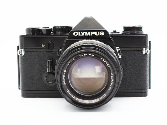 Olympus OM-1 Film Camera Black OM-SYSTEM G.ZUIKO AUTO-S 50mm f/1.4 JAPAN【Exc+3】