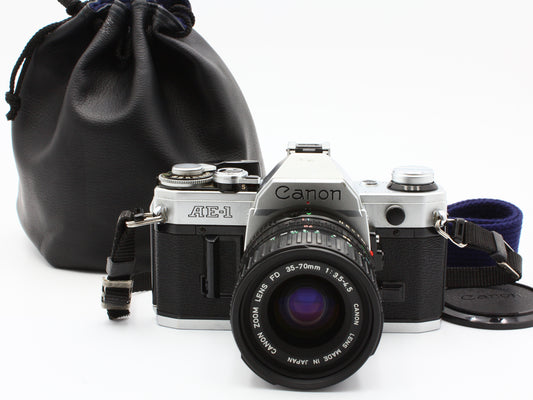 CANON AE-1 SLR Film Camera NFD NewFD 35-70mm f/3.5-4.5 Lens from JAPAN【Exc+4】