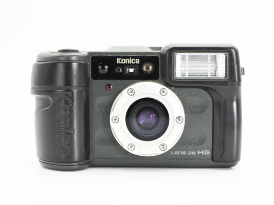 Konica Genba Kantoku lens 28 HG Panorama Film Camera【Exc+4】