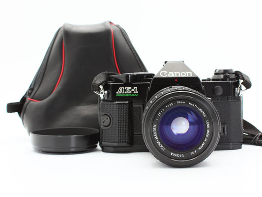 Canon AE-1 Program Camera Sigma 35-70mm f/2.8-4 Zoom Lens for Canon JAPAN【Exc+3】