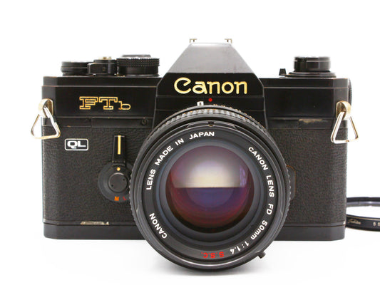 Canon FTb QL 35mm SLR Film Camera FD 50mm f/1.4 s.s.c Lens from JAPAN【Very Good】