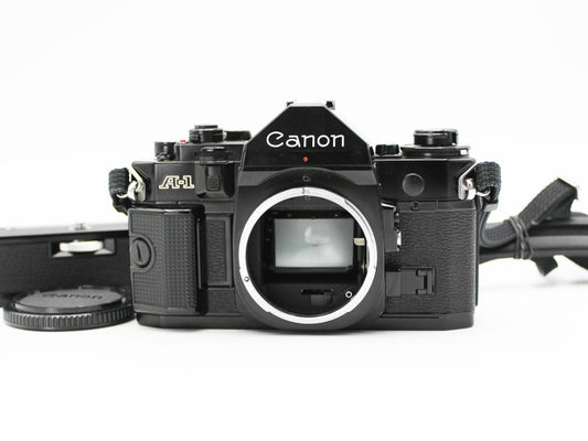 Canon A-1 SLR Black Body 35mm Film Camera Power Winder A from JAPAN【Very Good】