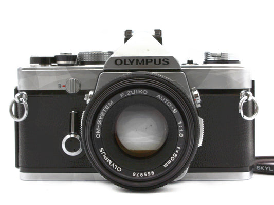 OLYMPUS OM-1 35mm SLR Film Camera F.zuiko 50mm f/1.8 Lens from JAPAN【VeryGood】