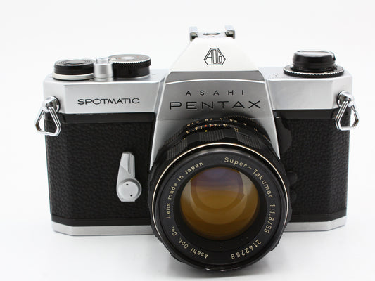 PENTAX SPOTMATIC SP2 SPII Film Camera Super-Takumar 55mm f/1.8 Lens JAPAN【Exc+4】