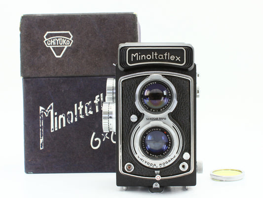 Minoltaflex 6x6 Medium Format Film Camera Rokkor 75mm f/3.5 Lens JAPAN【Exc+3】