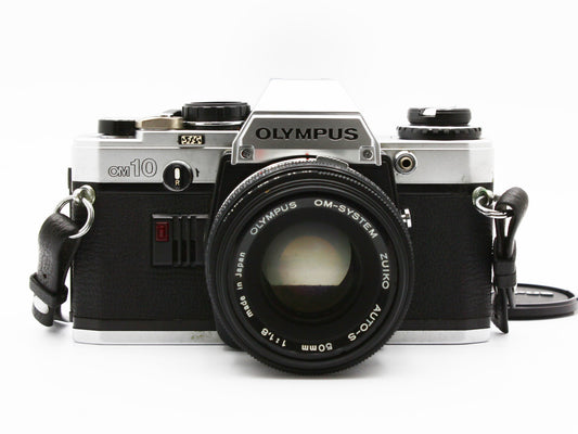 OLYMPUS OM-10 35mm film camera ZUIKO AUTO-S 50mm f/1.8 Lens JAPAN【Exc+3】