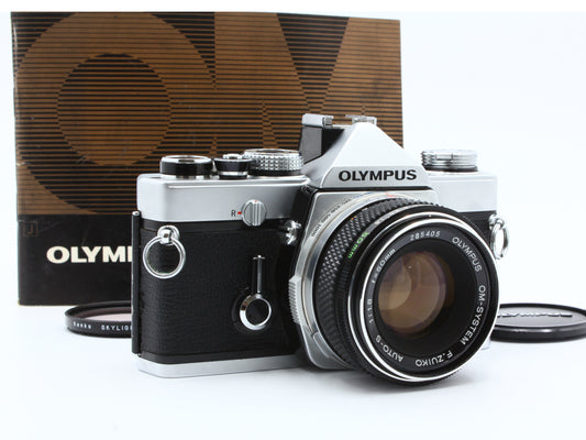 OLYMPUS OM-1 35mm SLR Film Camera F.Zuiko Auto-S 50mm f/1.8 Lens【Exc+3】