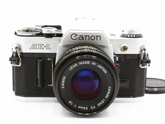 Canon AE-1 35mm SLR Film Camera NEW FD 50mm f/1.8 Lens from JAPAN【Exc+4】