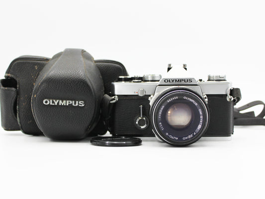 Olympus OM-1 SLR Film Camera F.Zuiko AUTO-S 50mm f/1.8 from JAPAN【Very Good】