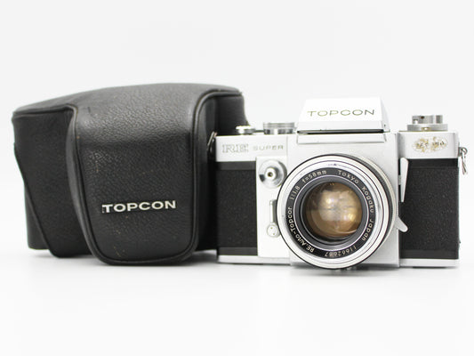 TOPCON RE SUPER SLR Film Camera RE Auto-Topcor 58mm f/1.8 Lens JAPAN【Exc+3】
