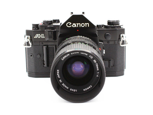 Canon A-1 35mm SLR Film camera NEW FD 35-70mm f/4 MF Zoom Lens from JAPAN【VeryGood】