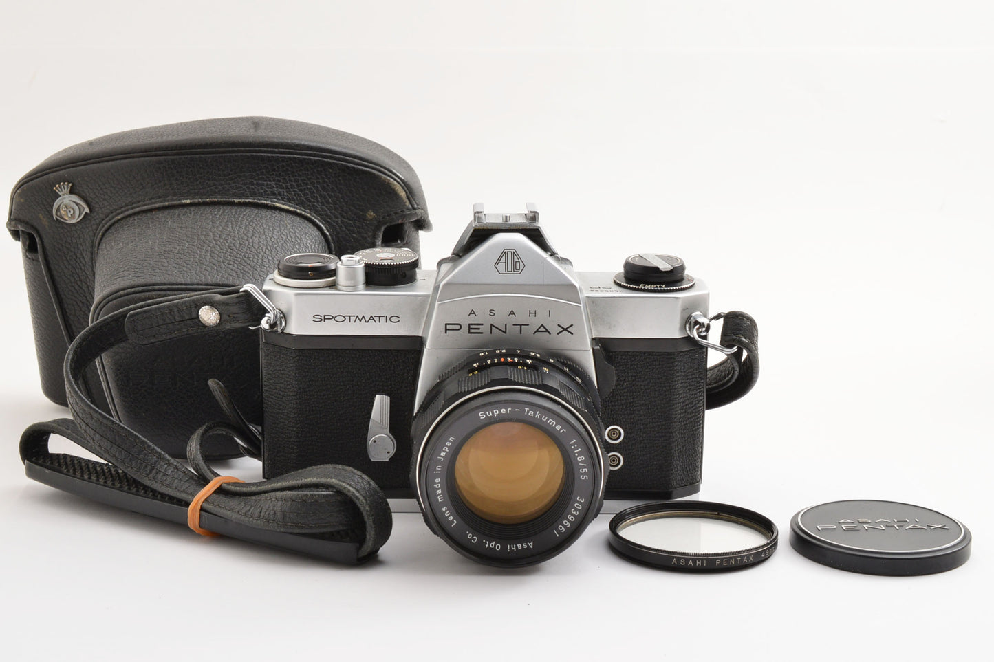 ASAHI PENTAX SPOTMATIC SP SLR Camera Super-Takumar 55mm f/1.8 Lens JAPAN【Exc+5】