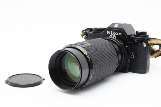 Nikon EM Black Film Camera Kiron 80-200mm F/4.5 Macro MC Lens【Exc+4】