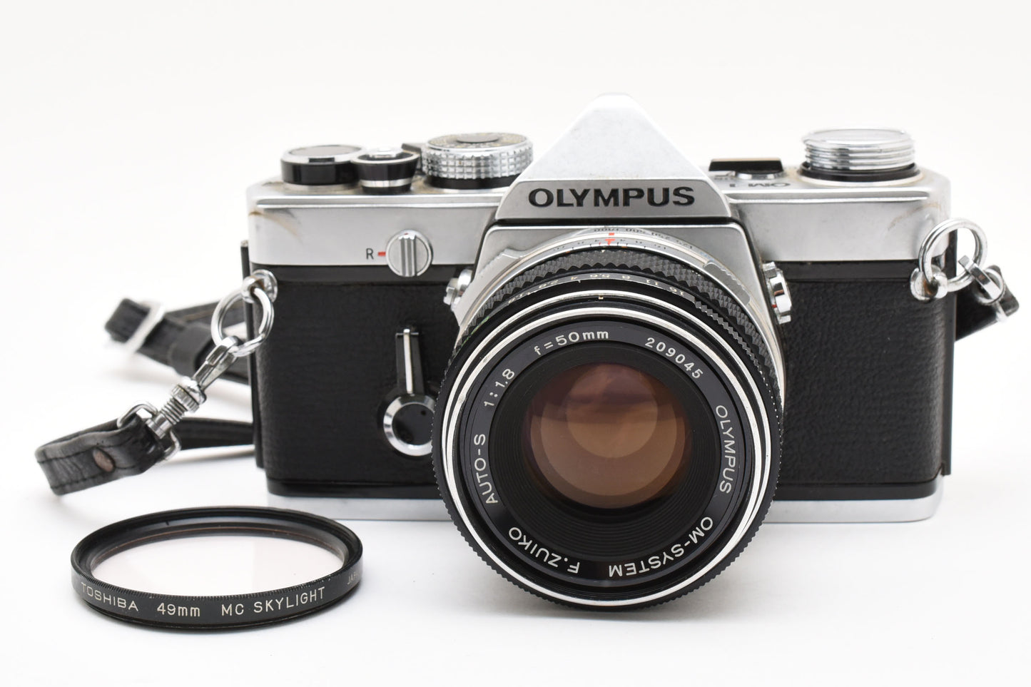 OLYMPUS OM-1 SLR Film F.Zuiko Auto-S 50mm f/1.8 Lens from JAPAN【Exc+3】