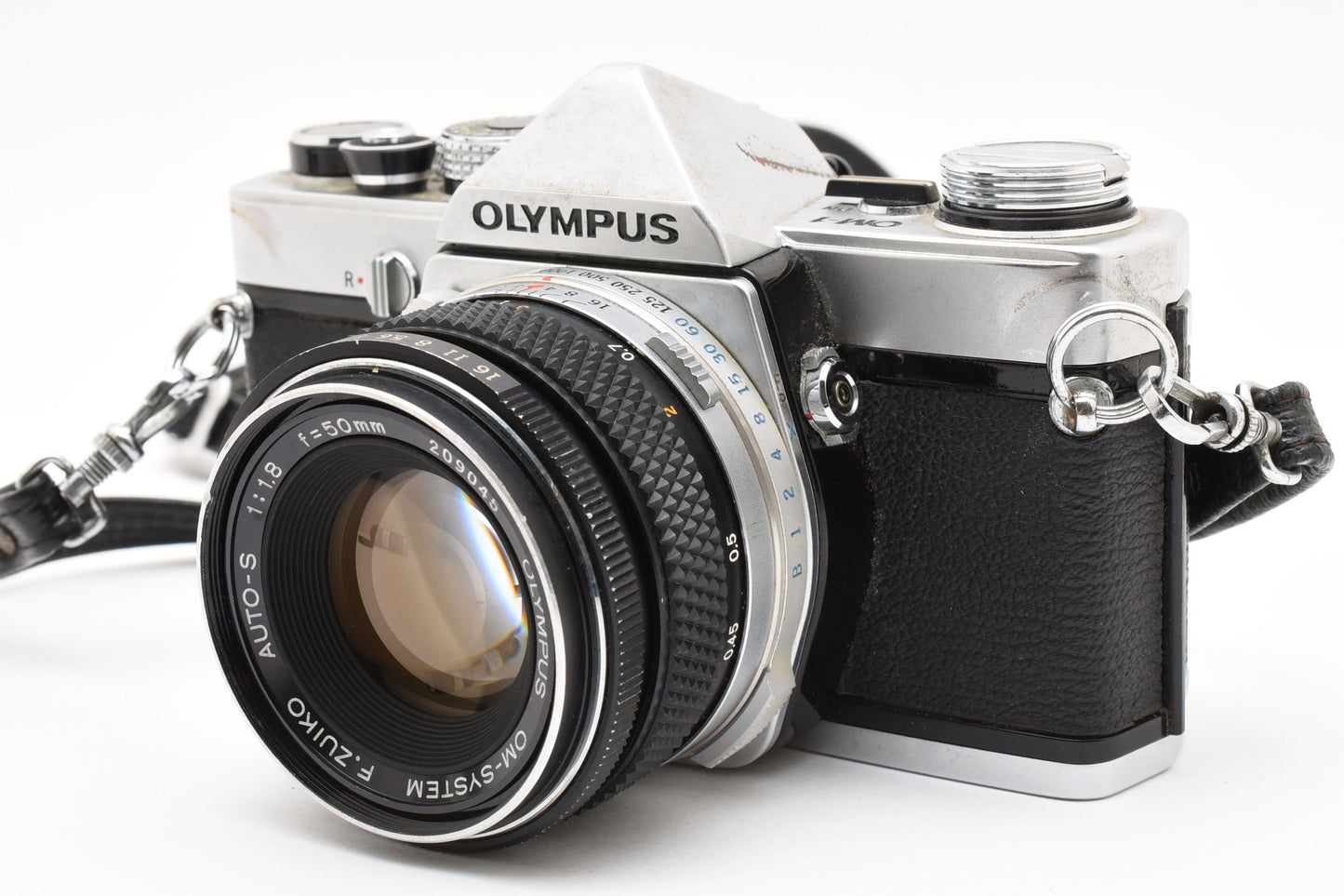 OLYMPUS OM-1 SLR Film F.Zuiko Auto-S 50mm f/1.8 Lens from JAPAN【Exc+3】