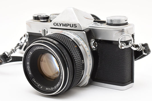 OLYMPUS OM-1 SLR Film F.Zuiko Auto-S 50mm f/1.8 Lens from JAPAN【Exc+3】