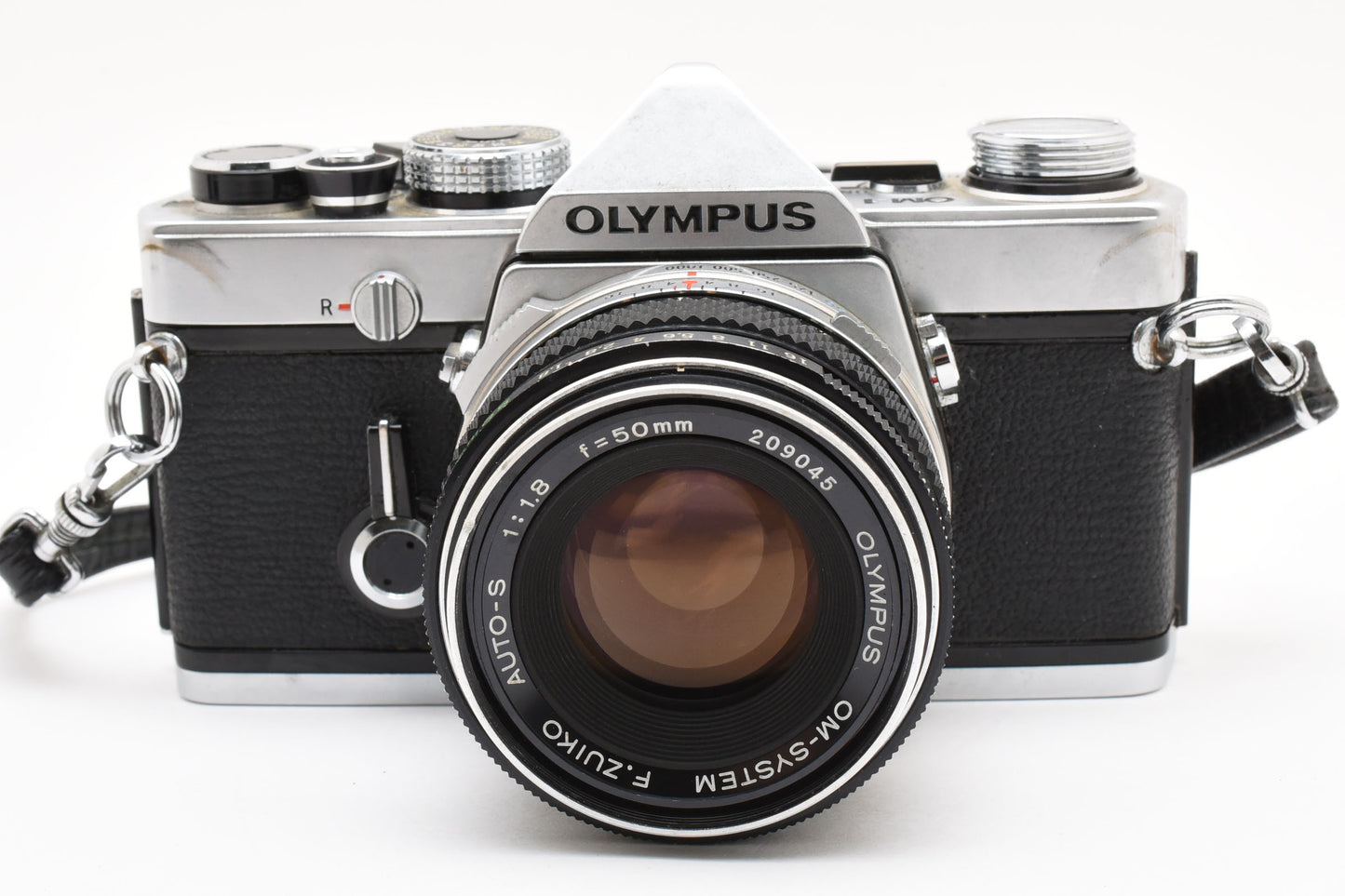 OLYMPUS OM-1 SLR Film F.Zuiko Auto-S 50mm f/1.8 Lens from JAPAN【Exc+3】