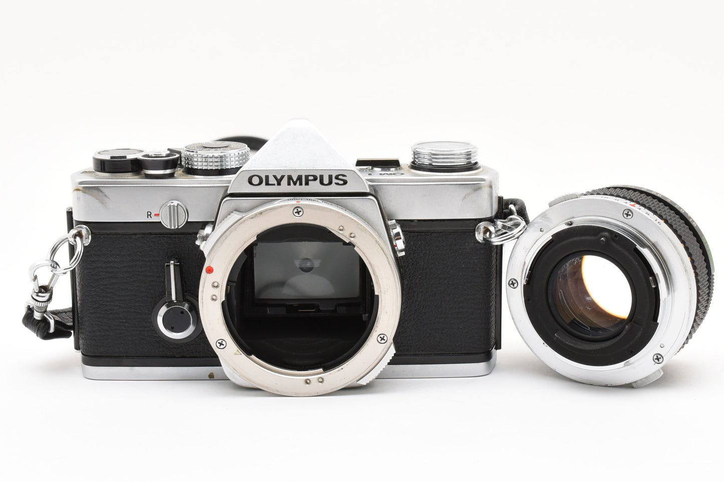 OLYMPUS OM-1 SLR Film F.Zuiko Auto-S 50mm f/1.8 Lens from JAPAN【Exc+3】