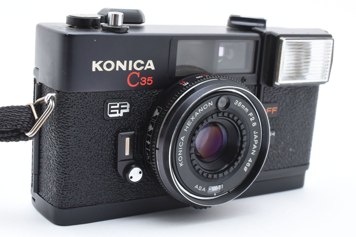 Konica C35 Point&Shoot 35mm Film Camera EF 38mm f2.8 Lens From JAPAN【Exc+5】
