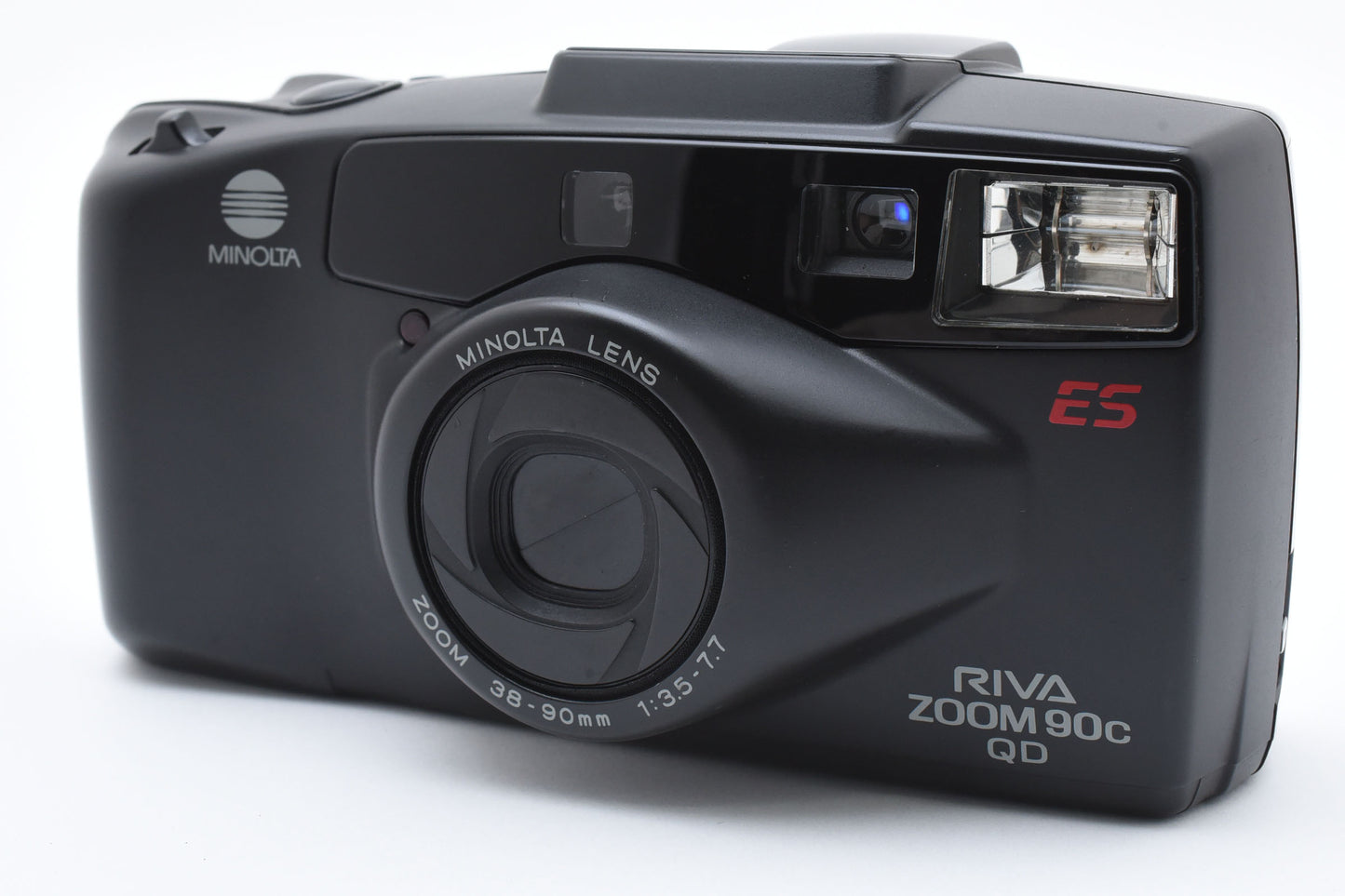 Minolta Riva Zoom 90C QD Black 35mm Film Camera 38-90mm f/3.5-7.7 Lens【Exc+5】