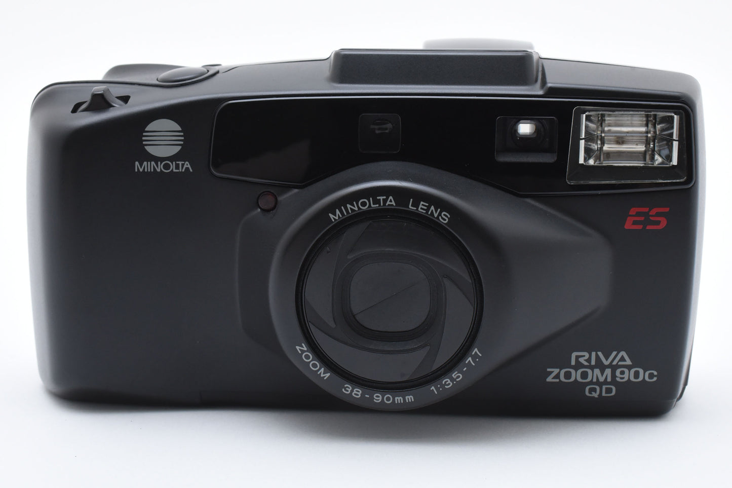 Minolta Riva Zoom 90C QD Black 35mm Film Camera 38-90mm f/3.5-7.7 Lens【Exc+5】