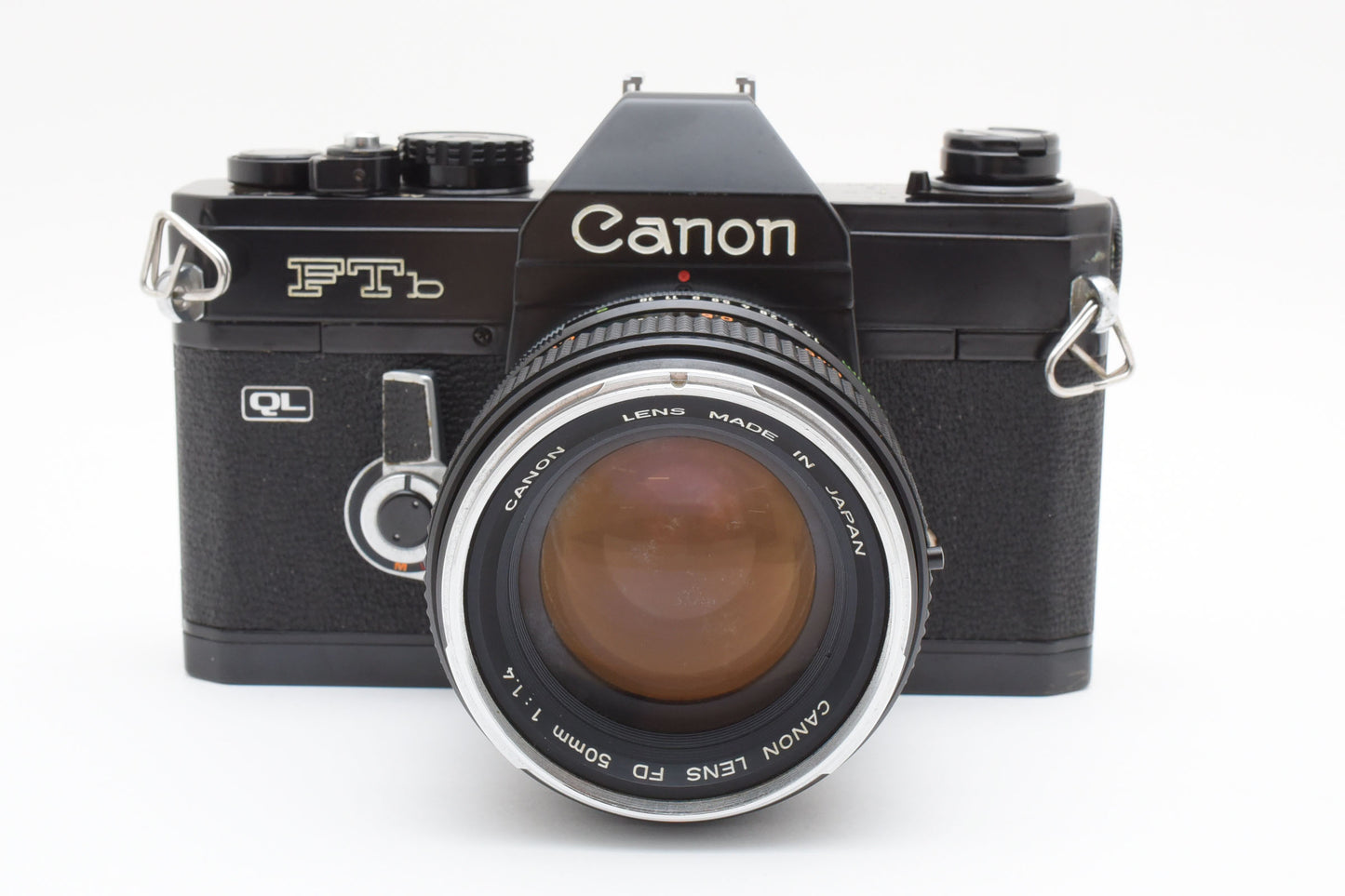 Canon FTb QL 35mm SLR Film Camera Rare Black FD Lends 50mm f/1.4 JAPAN 【Exc+3】