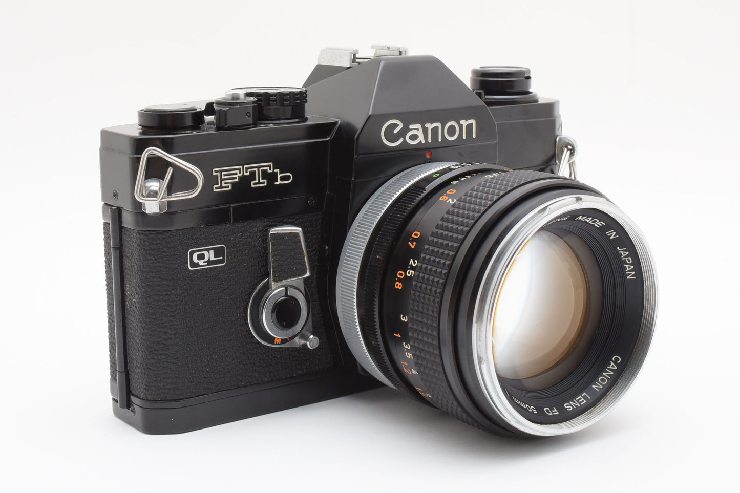 Canon FTb QL 35mm SLR Film Camera Rare Black FD Lends 50mm f/1.4 JAPAN 【Exc+3】