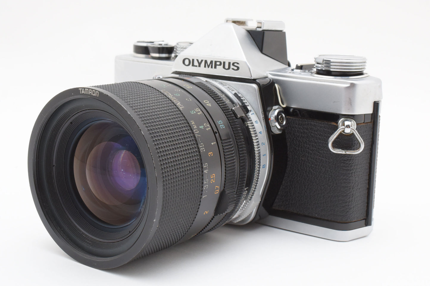 Olympus OM-1 Silver SLR Film Camera Tamron 35-70mm f/3,5-4,5 Lens 【Very Good】