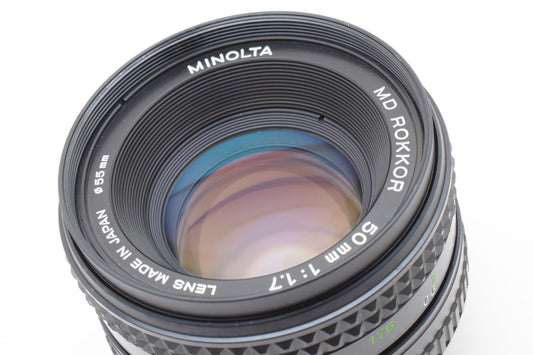 MINOLTA MD Rokkor 50mm F/1.7 Standard Prime Lens From JAPAN【Exc+5】