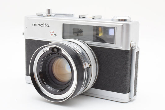Minolta Hi Matic 7S Rangefinder Film Camera Rokkor PF 45mm f/1.8 Lens【Very Good】