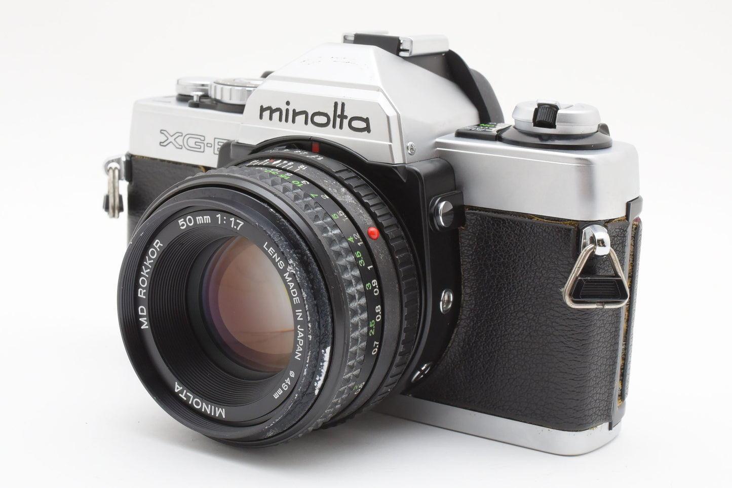 Minolta XG-E 35mm Film Camera MC Rokkor PF 50mm F/1.7 Lens From JAPAN